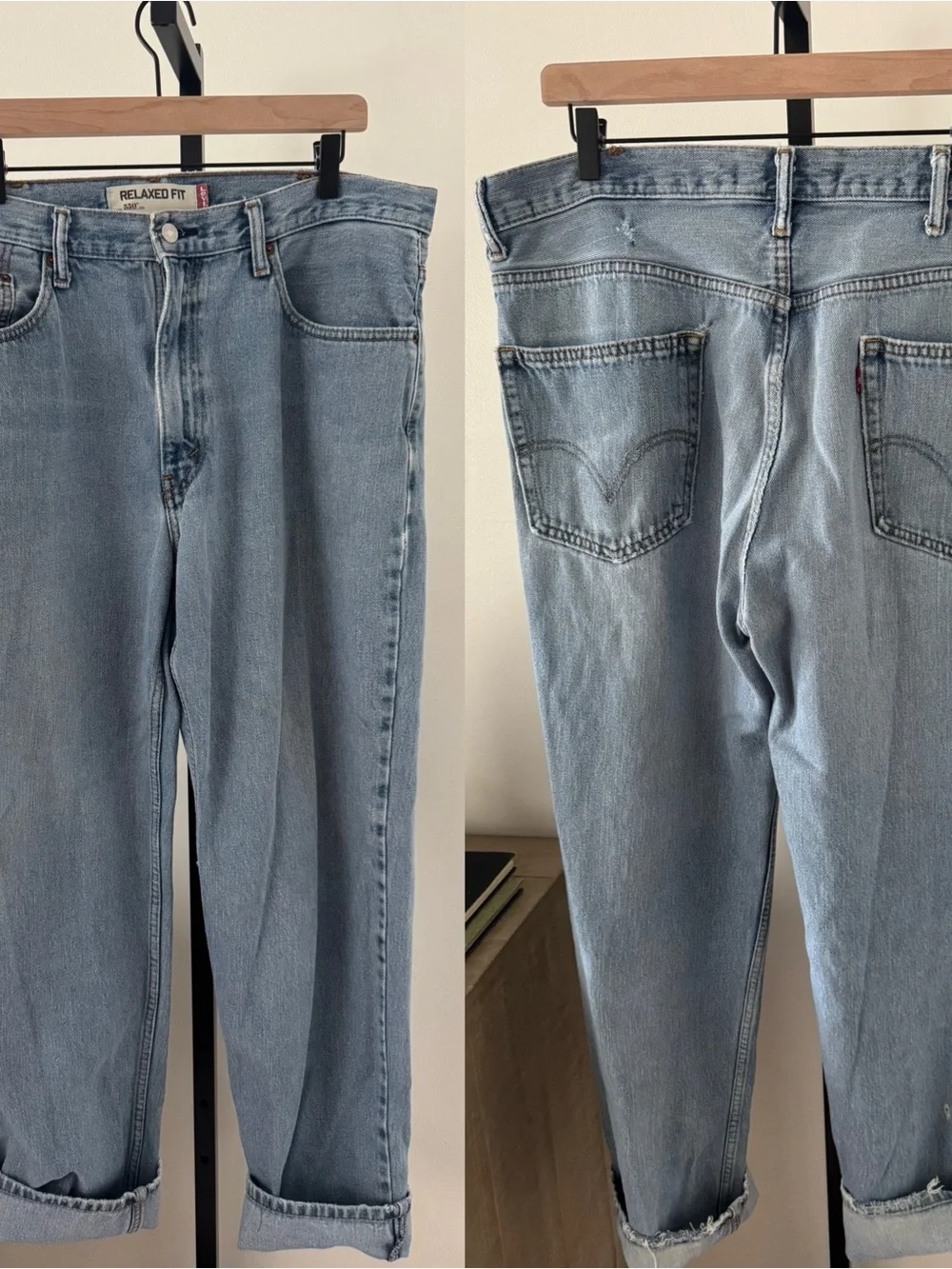Levi's Women’s/Men's Light Blue Relaxed Straight Jeans
